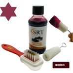 Srtfootcare Süet Nubuk Ayakkabı Bakım Boyası 110 gr ve 4 Yönlü Temizleme Fırçası - Bordo