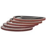Sruhrak Zımpara bandı 9 x 533 mm, zımpara bandı seti her biri 5 x tanecik 60/80/120/240/400 zımpara makinesi için, ahşap ve renk için en iyisi (25 adet)