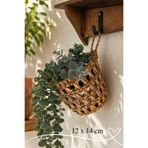 SS ERAL KOOP Dekoratif Çok Amaçlı Doğal El Yapımı Hasır Saksı Sepet / 12x14CM | %100 Yerli Zanaatkâr Üretimi