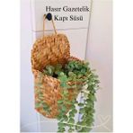 Ss Eral Koop Hasır Sepet (Gazetelik) Kapı Süsü Dekoratif Hediyelik Model - 20*25