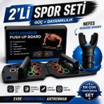 SS Trend Store 2’li Fitness Seti Katlanabilir Push Up Board Nefes Egzersiz Aparatı