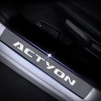 Ssangyong Actyon Carbon Fiber Kapı Eşiği Yazısı Sticker 4Adet