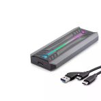 Ssd Kutu Type-C 3.1 + Usb3.0 Nvme M2 Chıp Rtl9210 Siyah Hdx1775