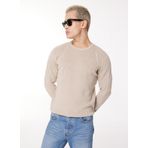 Sseinse Bisiklet Yaka Slim Fit Bej Erkek Kazak MI2508SS