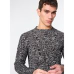 SSEINSE Bisiklet Yaka Slim Fit Kazak, XL, 5003235717, Siyah - Ekru, Erkek