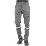 Ssm Sesam Grup 0202 7x7 Gabardin Reflektörlü Kargo Cepli Kİşlık İş Pantolonu - Gri - 3XL