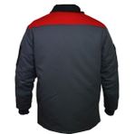 Ssm Sesam Grup 0638 7x7 Gabardin Kapitoneli Iş Montu - Gri - Kırmızı - XL