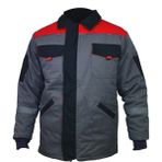 Ssm Sesam Grup 0638 7x7 Gabardin Kapitoneli Iş Montu - Gri - Kırmızı