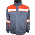 Ssm Sesam Grup 0638 7x7 Gabardin Kapitoneli İş Montu - Gri - Turuncu