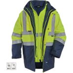 Ssm Sesam Grup Oxford 5+1 Reflektörlü Içi Çıkmalı Kışlık Parka Mont Sarı - 3XL