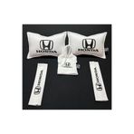 SSS TEKSTİL SİHİRLİELLER35 HONDA LOGOLU 2Lİ BOYUN YASTIĞI 2Lİ EMNİYET KEMER PEDİ 1 ADET VİTES POLARI SETİ BEYAZ