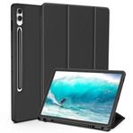 SSS·GRGB 12,4 inç Samsung Galaxy Tab S9+/ S9 FE Plus 5G 2023 Kılıf SM-X810/X816B/X818U S Kalem Tutuculu Kılıf, İnce Folyo Stand Koruyucu Tablet Kılıfı, Otomatik Uyanma/Uyuma, Çok Açılı Görüntüleme,