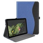 SSS·GRGB Google Pixel Tablet için Koruyucu Kılıf (27,9 cm (11 inç), 2023, Çok Açılı Görünüm, Kalem Tutuculu Koruyucu Kılıf, Çanta ve Koruma Bandı, Şarj Hoparlör Yuvası ile Uyumlu, Deniz Mavisi