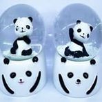 SST-542 Siyah-Beyaz Panda Kar Küresi Orta Boy