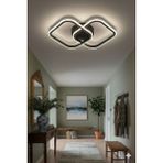 St Aydınlatma Helen Antre Salon İçin Plafonyer Avize Beyaz Işıklı Led Avize - Siyah
