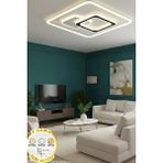 St Aydınlatma Stark 3 Renk Işıklı Plafonyer Modern LED Avize -Kumandasız - Beyaz