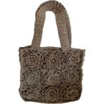 St Creative Handmade, Kağıt Ip, El Örgüsü, Hasır, Kadın Omuz Çantası