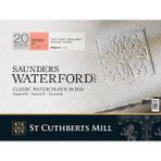 St Cuthberts Mill Saunders Waterford Suluboya Defteri Blok Sıcak Baskı - Düz Doku 300 gr 26 x 36 cm 20 Yaprak