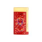 St Dupont 027776 Slim 7 Chrome Golden Dragon Red Çakmak