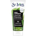 St. Ives Siyah Nokta Temizleyici Yüz Scrub Siyah Noktaları Temizler ve Gözenekleri Açar Yeşil Çay ve Bambu Yağsız Salisilik Asit Akne İlacı, %100 Doğal Eksfoliant ile Üretilmiştir