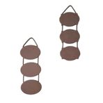 st koleksiyon hobi antika MDF 2'li Dekoratif Oval Kapı Askılığı, Duvar Süsü