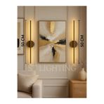 ST LİGHTİNG Gold50cm Pilli Salon Koridor Tablo Duvar Resim Televizyon Kenarı Aplik Duvar Aydınlatma 2 adet