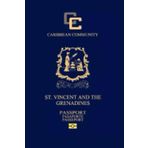 St. Vincent and the Grenadines Passport Replica Lined Hardcover 6'' x 9'' Notebook / Journal 120 pages