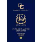 St. Vincent and the Grenadines Passport Replica Lined Softcover 6'' x 9'' Notebook / Journal 120 pages