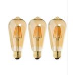 St64 Flamanlı 4w Rustik Led Ampul 3'lü Paket Günışığı Rengi