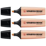 STABILO 3'lü Paket Orijinal BOSS Pastel Pte Eğimli Vurgulayıcı, 2-5 mm Balıkçılık Boyalı