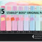 Stabilo 7015-02-5 Boss Original 15'li Yeni Pastel Fosforlu Kalem Set