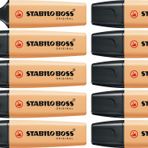 Stabilo Boss Original 10'lu Paket, Yumuşak Turuncu Pastel Fosforlu Kalem,