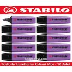 Stabilo Boss Original Eflatun 10'lu Fosforlu İşaretleme Kalemi