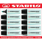 Stabilo Boss Original Pastel Turkuaz Fosforlu Kalem 10 Adet
