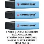 Stabilo Fosforlu Kalem – Pastel Esintili Mavi – 3 Adet - 70/112