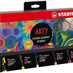 STABILO Kreatif Keçe Uçlu Set ARTY - Birinci Sınıf Keçeli Kalemler, Kalın Kesik Uçlu ve Premium Keçeli Kalem Esnek Fırça Uçlu - 55'li Paket - Çeşitli Renkler