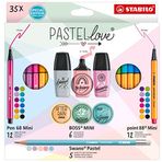 STABILO Pastellove - Fosforlu Kalem - Mini Set 35'li - Çeşitli Renkler