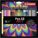 STABILO Pen 68 ARTY - Keçe Uçlu Boya Kalemi - 24'lü Paket - Çeşitli Renkler