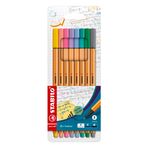 STABILO point 88 - İnce Keçe Uçlu Kalem - 8'li Paket - Çeşitli Pastel Tonları
