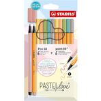 Stabilo point 88 & Pen 68 Pastellove - İnce Keçe Uçlu Kalem ve Keçe Uçlu Boya Kalemi - 12'li Paket