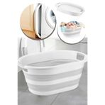 Stace Home Katlanabilir Çamaşır Sepeti (38 LT) Slikon Akordiyon Sepeti