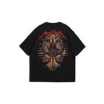 Stadium Unisex Siyah Butter Fly Metallica Baskılı Oversize Bisiklet Yaka Kısa Kollu T-Shirt