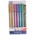 Staedtler Markör Kalem Metalik 6 Lı + Pigment Liner Siyah 8323-Swp6p