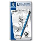 Staedtler Mars Lumograph 12'li Dereceli Kalem Seti Metal Kutu Özellikli Karakalem Renkli Seçenek 6b-4h)