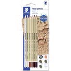Staedtler Mars Lumograph Pastel Karakalem Eskiz Çizim Kalemi Seti 6 Renk