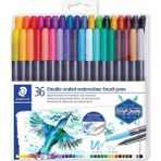 Staedtler Marsgraphic Duo Brush Pen Renkli Çift Taraflı Fırça Uçlu Marker Seti 36'lı