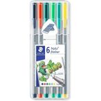Staedtler Triplus 6'lı 0.3mm Üçgen Fineliner Dino Kalem Seti / Sb