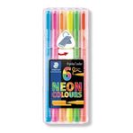 Staedtler Triplus Color Üçgen Neon 6'lı Keçeli Kalem