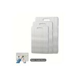 Stainless Art 3’ lü Paket Paslanmaz Çelik Arka Yüzey Silikonlu Mutfak İçin Et ve Çeşitli Ürün Kesme Tahtası