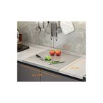 Stainless Art Paslanmaz Çelik 60 x 50 cm Metal Tezgah Koruyucu L Büküm Çok Amaçlı Kesme Tahtası